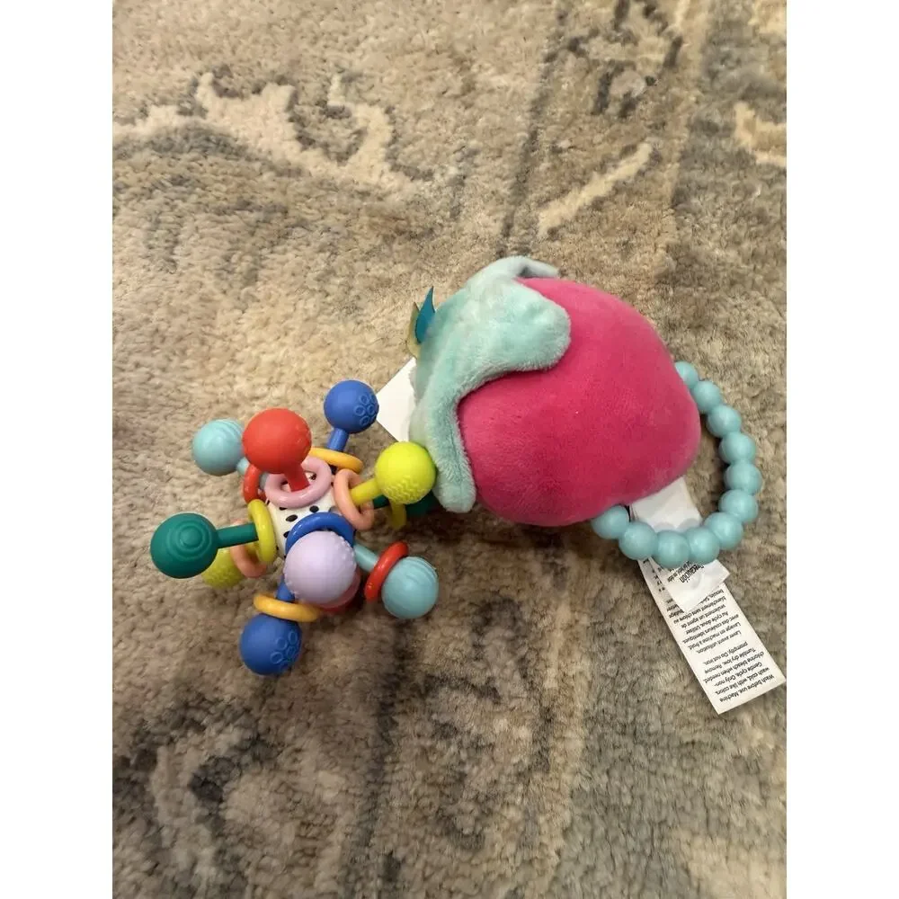 Manhattan Toy Atom Colorpop Rattle & Teether Grasping & Strawberry Tether NEW